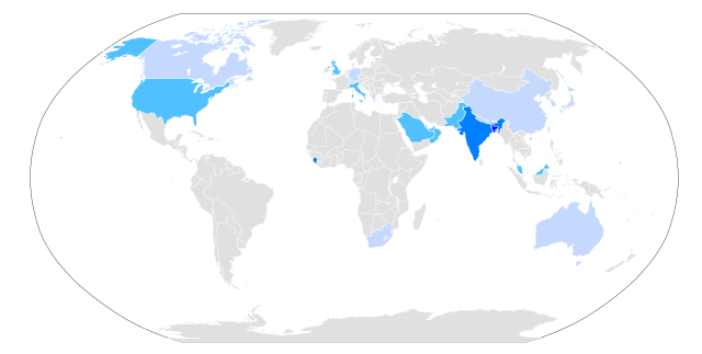 Dünya'da Hintçe Konuşan Ülkeler