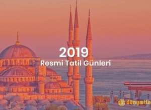 2019 Resmi Tatil Günleri